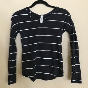 Black and White Ivivva Long Sleeve Sweat Wicking